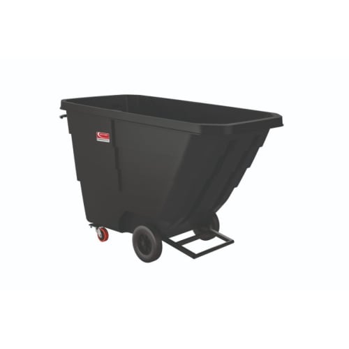 Camión basculante de servicio liviano Suncast Commercial de 1 yardas cúbicas, negro